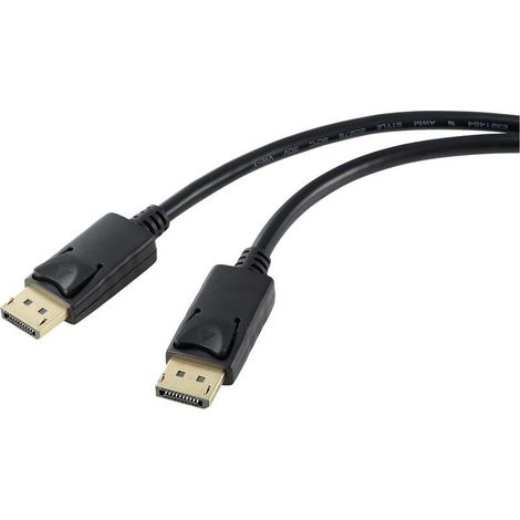 Câble de raccordement DisplayPort Fiche mâle DisplayPort, Fiche mâle DisplayPort 1.00 m noir RF-5245266 4K UHD Câble DisplayPort X558222 (1/3)