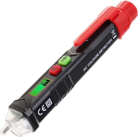 Détecteur de Tension sans Contact, Testeur de Tension avec Sensibilité Réglable, Testeur Électrique, Testeur de Fil de Phase sans Contact HT100