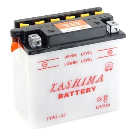 Batterie Plomb Tashima Renforcée 12v, 9a. L: 135, L: 75, H: 139mm, + à Droite Pour Motos, Quads. (livrée Avec Acide Séparé). - B