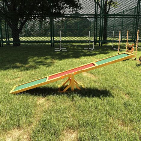Bascule canine pour l’entraînement à l’agilité - chargeable jusqu’à 50 kg - 180 x 30 x 30 cm ChiMi - antidérapante