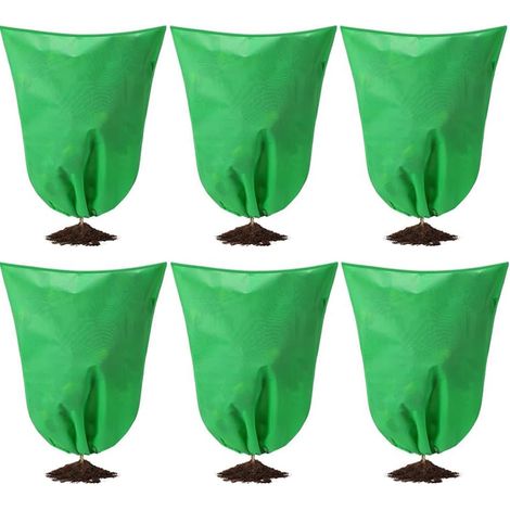 Protection hivernale pour plantes, 6 pièces 60 x 80 cm Sac de protection d'hiver pour plantes en pot Housse de protection pour plantes comme arbres, palmiers, plantes de balcon, housse de (1/5)