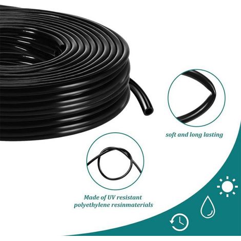 Tuyau D'irrigation Goutte A Goutte - 5 M - 6,35 Mm - Pour Systeme D'irrigation De Jardin - 1 Unite (1/4)