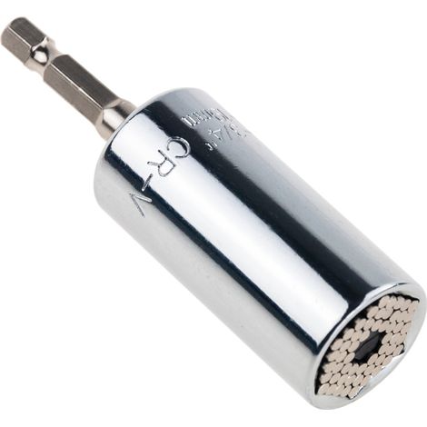 Llave de vaso universal XJ3445 de 7-19 mm (1/4-3/4") + adaptador para puntas de destornillador