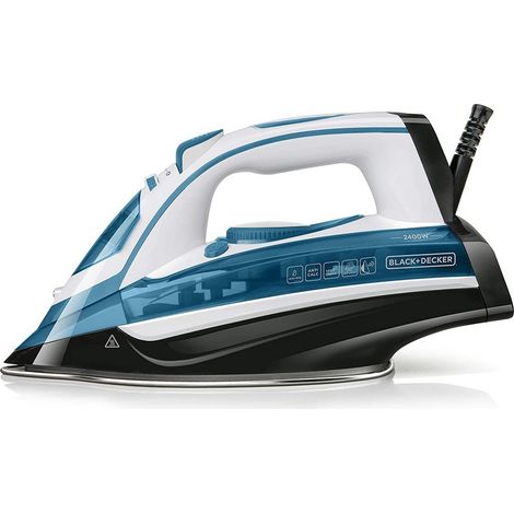 Plancha de vapor Black & Decker BXIR2402E azul blanco negro (1/5)