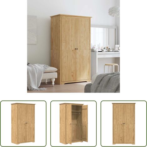Kleiderschrank für Wohnzimmer -  Kleiderschrank BODO Honigbraun 53,5 x 99 x 173 cm Holzwerkstoff (1/5)
