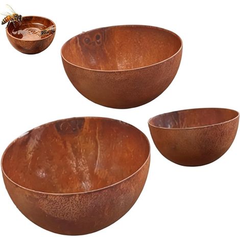 Collecteur d'Eau de Pluie 3 Pièces Rustique pour l'Extérieur Mangeoire Jardin pour Abeilles et Papillons Pour Les Amoureux De La Nature Et Jardiniers Cour Pelouse Patio Ferme Maison (1/5)