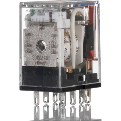 Omron relè di potenza omron serie my, dpdt, bobina 24v cc, a innesto my2ingsrdc24 (1/3)