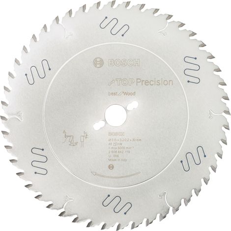 Bosch Hoja de sierra circular Top Precision Best for Wood, 315 x 30 x 3,2 mm, 48 - 2608642119