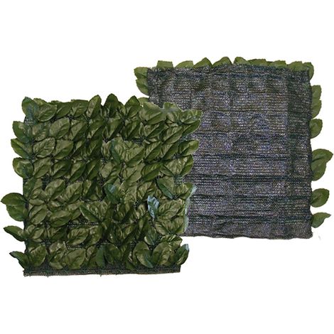 SIEPE ARTIFICIALE 'FOGLIE DI LAURO CON RETE' mt 1,5 x 3  - LIF