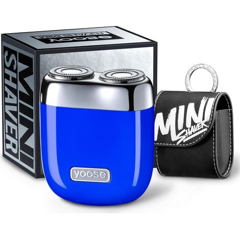 Rasoir Electrique Hommes,Portable & Léger en Alliage Rasoir Homme,Recharge Rapide USB-C Rasoir Electrique,Lame Magnétique,Étanche IPX7/Usage Sec/Humide - Voyage/Voiture/Sport (Bleu) (1/5)