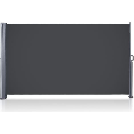 SWANEW Tenda laterale retrattile Tenda laterale del patio all'aperto Protezione della privacy Estensibile Resistente 140x300cm Grigio (1/5)