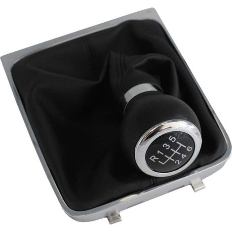 Pomello del cambio a 6 velocità con cuffia copri-cuffia per VW Passat B6 2005-2011 (1/5)