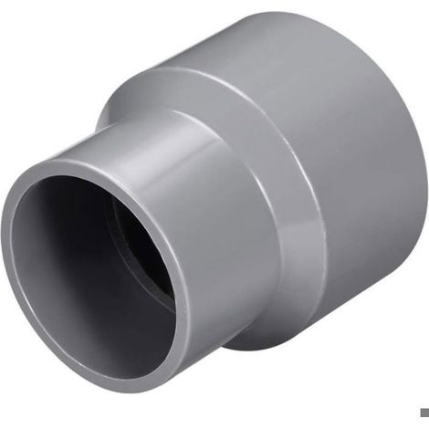Adaptateur raccord réducteur en PVC pour tuyau - 50 mm x 63 mm - Gris - Raccord de conduit de plomberie (1/3)