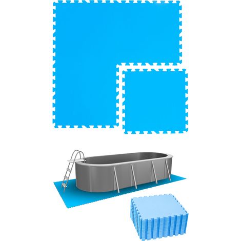 Tapis de Piscine 5,6 m² - 24 Tapis de Sol EVA 50x50 Jeu de Dalles de Protection (1/5)