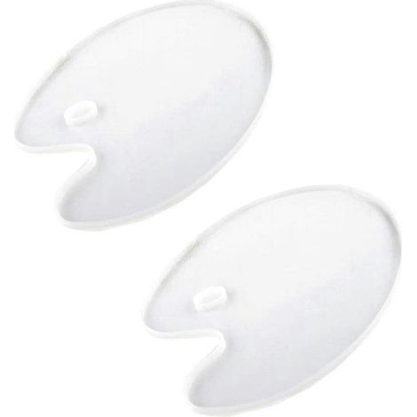 Moule en résine pour palette de couleurs artisanale à faire soi-même, moule en résine pour tableau de peinture, sous-verre, dessous de plat, pièce, artisanat blanc transparent (1/5)