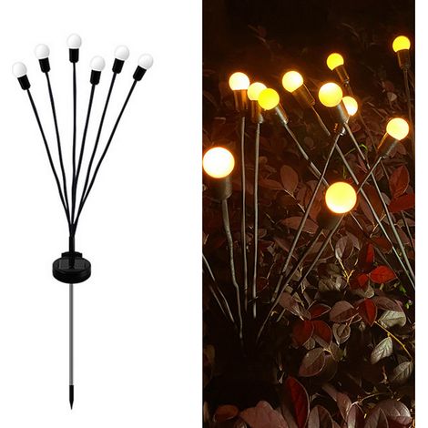Lampe solaire lumineuse en forme de luciole pour pelouse, étanche, pour allée extérieure, décoration de jardin, veilleuse (1/5)