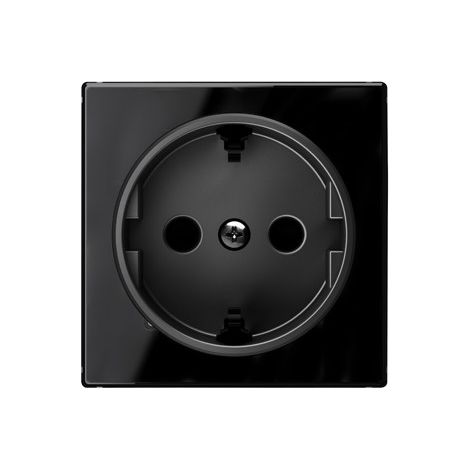 Schuko Stecker Basis Abdeckung 2P + TT CRYSTAL BLACK NIESSEN SKY 8588 CN