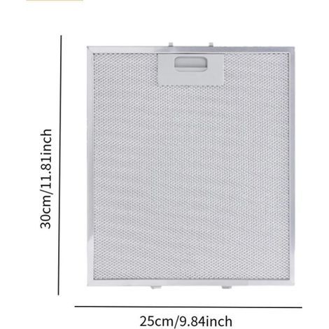 Compatible avec le filtre de hotte aspirante Whirlpool/Ikea/Jenn Air W10169961A, 300x250mm, kit de remplacement pour hotte aspirante de cuisine.
