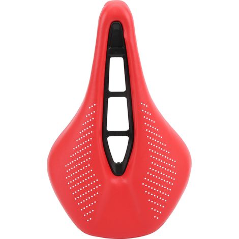 Housse de selle vélo gel confortable, coussin respirant pour VTT, points rouges et blancs (1/5)