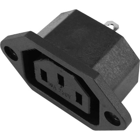 Connecteur de panneau noir IEC 320 C13 250 V CA 10 A (1/5)