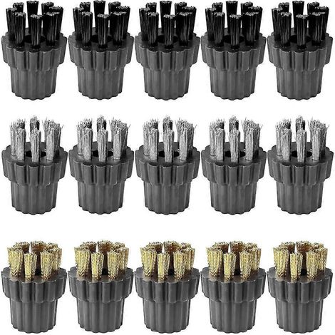 15 têtes de brosse pour nettoyeur vapeur, accessoires M8, pièces de rechange pour nettoyeur vapeur, tête de brosse de nettoyage (1/5)