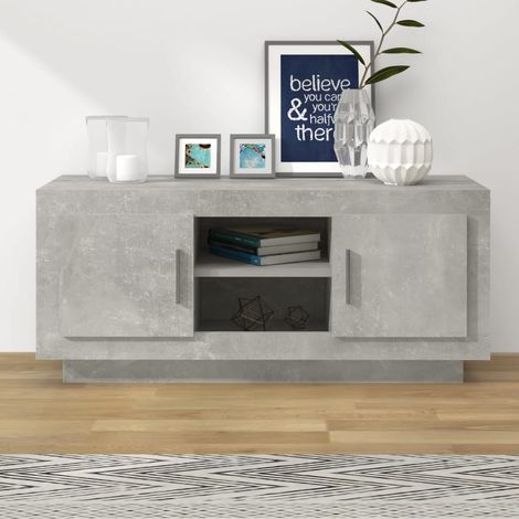 vidaXL Mobile Porta TV Grigio Cemento 102x35x45cm in Legno Multistrato (1/5)
