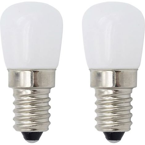 XEPHO Lot de 2 mini ampoules LED E14 SES 1,5 W Blanc chaud 2800 K 220-240 V 15 W Remplacement halogène Petite ampoule LED Edison E14 pour réfrigérateur Pygmy / Micro-ondes / hotte aspirante / (1/5)