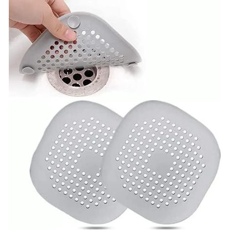 Crépine de vidange en silicone 12 pièces, crépine de vidange de douche avec récupérateur de cheveux, couvercle de vidange de baignoire, crépine de vidange pour salle de bain, baignoire et cuisine (12  (1/5)