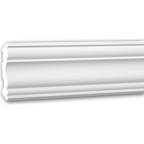 Eckleiste PROFHOME 150293F Stuckleiste Flexible Leiste Zierleiste Neo-Klassizismus-Stil weiß 2 m