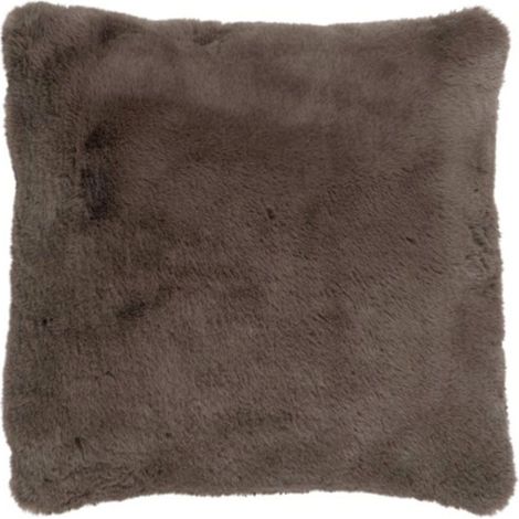 Coussin Imitation Fourrure "Cutie" 45x45cm Taupe (1/4)