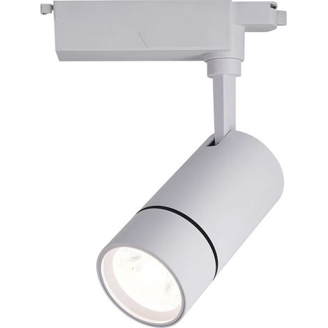 Faretto LED su Binario Monofase 30W Bianco, Spot Orientabile in Alluminio 2700 Lumen Luce Fredda 6500K, Luce Naturale 4000K, Luce calda 3000K per Interni - Colore della luce: Luce calda