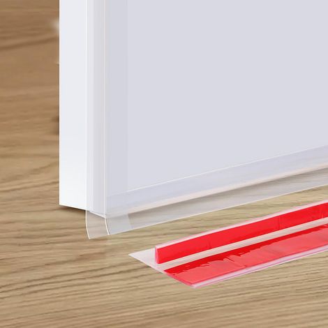 2PCS Joint en silicone transparent en forme de T pour les espaces entre portes et fenêtres, 1 m de coupe-froid pour porte latérale (1/5)