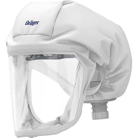 Dräger X-plore 8000 Cagoule Standard Courte Taille S/M  PP/PE Blanc – 145 g  EN 12941 TH3  NIOSH 42 CFR 84  Compatible X-plore 8300/8500/8700 PAPR  Sans Latex (1/5)