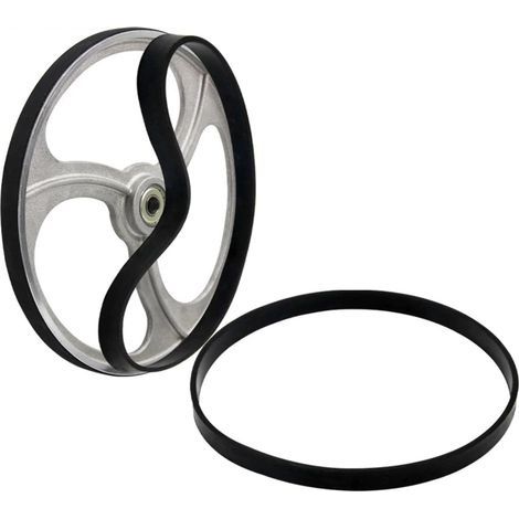 Lot de 2 courroies de transmission en caoutchouc – Accessoires pour scie à ruban – Pour roues de 205 mm et 250 mm – Résistance à l'usure (1/5)