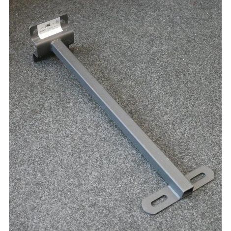 Support mural thermolaqué noir longueur 500mm pour fixation sur façade projecteur extérieur entraxe 80-120mm P&L (1/2)