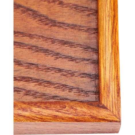 Plateau carré en bois massif pour thé, café, sushis et en-cas, idéal pour cafés et restaurants (12,5 x 12,5 cm) (1/5)