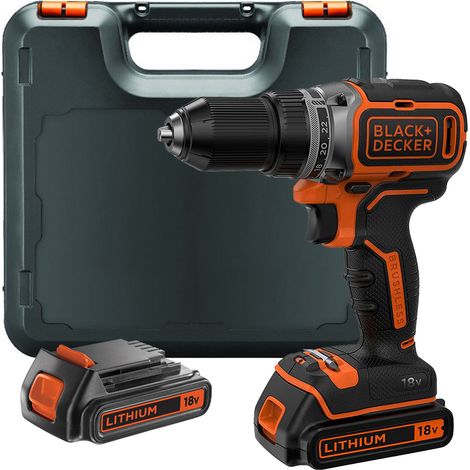 BLACK+DECKER BL186K1B2 Akku Bohrschrauber 18V bürstenlos 2x Akkus 2Ah Koffer (1/5)