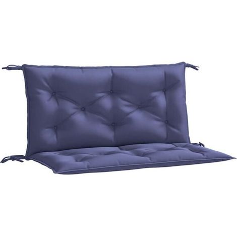 Coussins pour banc de jardin, ensemble de deux pièces, tissu Oxford bleu marine (1/5)