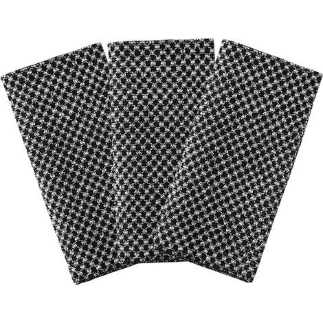 3 pièces - Serviettes exfoliantes - 100x25Cm - serviette de toilette exfoliante visage et corps - pour le dos - Convient aux peaux sensibles et rugueuses - pour Homme et Femme - Maille noire (1/5)