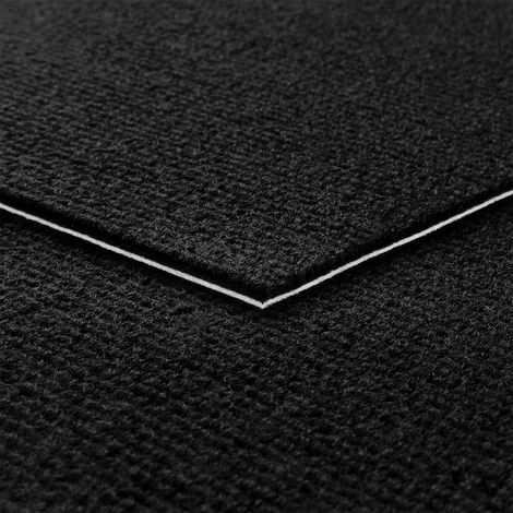 Dalles de Moquette Autocollantes Lavable Dalle Moquette Adhesive Sol 30x30CM Moquette Revêtement de Sol Noir pour Maison Bureau Commercial Antidérapantes Carreaux de Moquette Noir, 4 Dalles (1/5)
