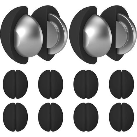 Aimants pour Rideau de Douche Poids Anti-Flottement en Silicone, Résistants à la Rouille, Fixation Facile, Empêchent la Doublure de Bouger (Noir 10 Paires) (1/5)
