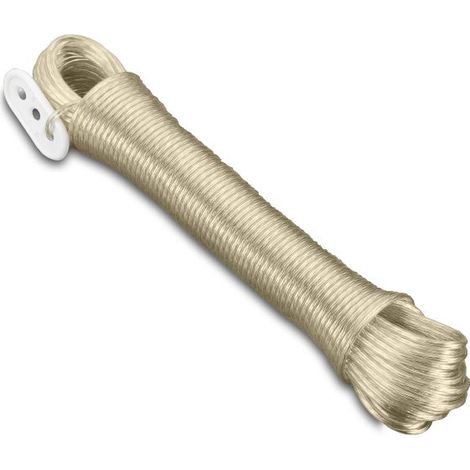 Corde à linge 20m acier avec tendeur – Résistance 150 kg – Coloris assortis – Pour usage extérieur – Metaltex (1/3)