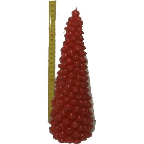 Candela rossa da centrotavola regali di natale addobbi per casa natalizi decorazioni 26cm (1/5)