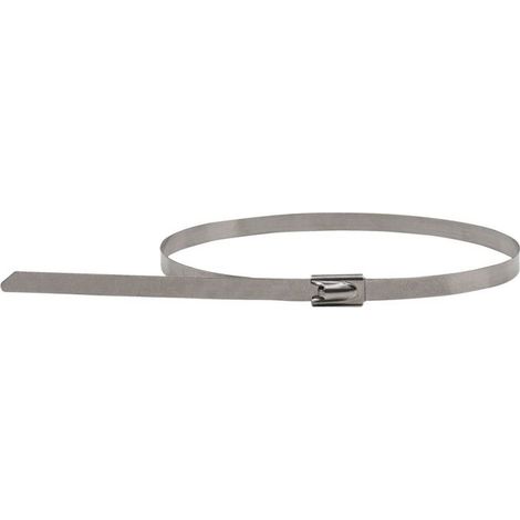 KS Tools Edelstahl Kabelbinder mit Kugelverschluss, 4,6x250mm, 100 Stück - 115.1592
