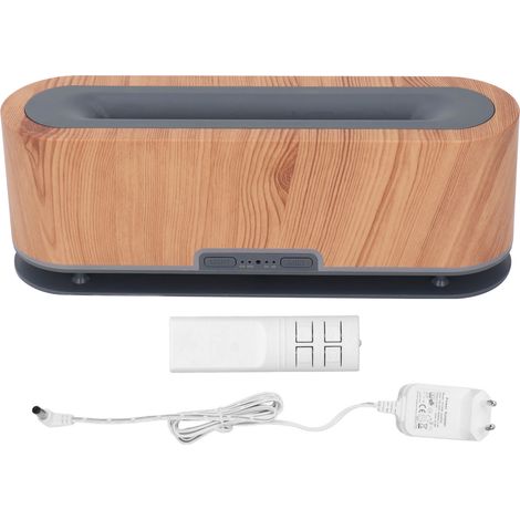 Diffuseur de Flamme 7 Couleurs avec Humidificateur, Design Bois pour Chambre Bureau, Prise EU 100‑240V (1/5)