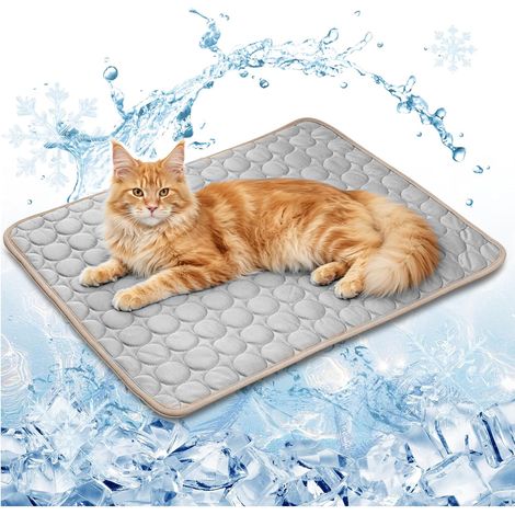 Alfombrilla refrescante para perros - 62 x 50 cm - Gris M - Alfombrilla autoenfriadora para perros sin electricidad - Lavable a máquina (1/5)