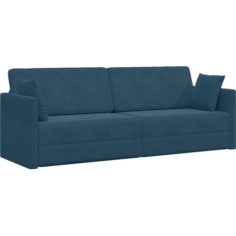 Maison Exclusive - Boden-Sofa-Bett Blau 213 x 70 x 77 cm Samt
