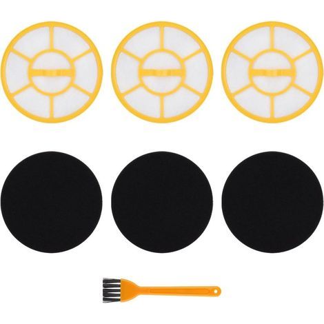 6 pièces Filtre de Rechange Compatible avec les aspirateurs Kärcher VC3 1.198-125.0. 2.863-238.0 - Kit de Filtres avec 3 filtres à poussière. 3 mousses spéciales et brosse de nettoyage (1/5)