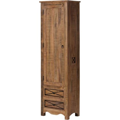 Garderobenschrank Akazie 60x40x200 natur versiegelt NATURE OF SPIRIT 309