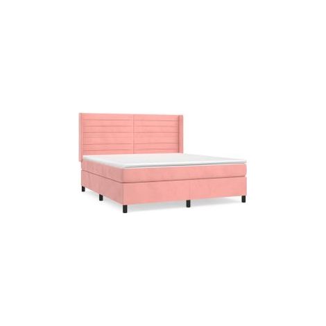 Sommier à lattes de lit avec matelas Rose 160x200 Velours (1/5)